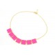 Ogrlica KOCKICA pink