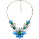 Ogrlica KRISTAL QUEEN green&blue