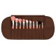 Bdellium Tools Pink Bambu Complete 14pc. Brush Set with Roll-up Pouch