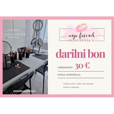 Darilni bon - vrednost 30€