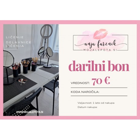 Darilni bon - vrednost 70€
