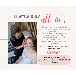 Delavnica ličenja - ALL IN  -  sobota- 28.11. POPOLDANSKI TERMIN - Celovita delavnica ličenja za osebno rabo